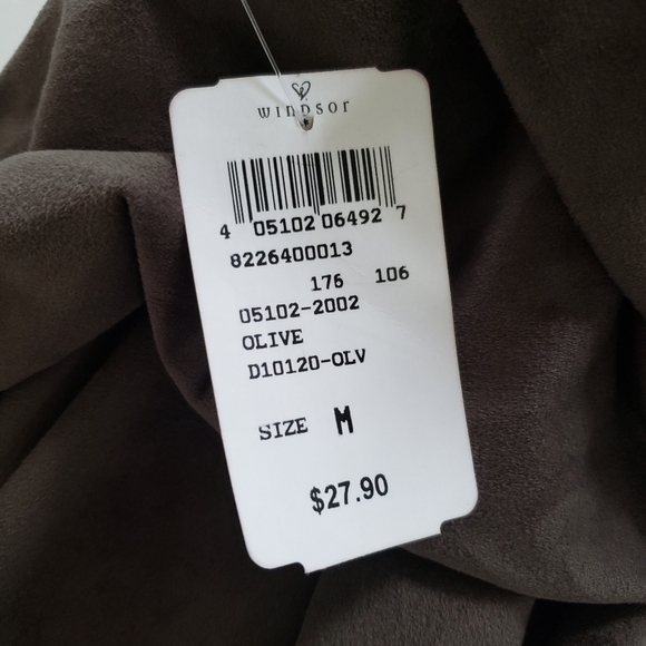 NWT Windsor Olive Green Bodycon Dress - Picture 6 of 6